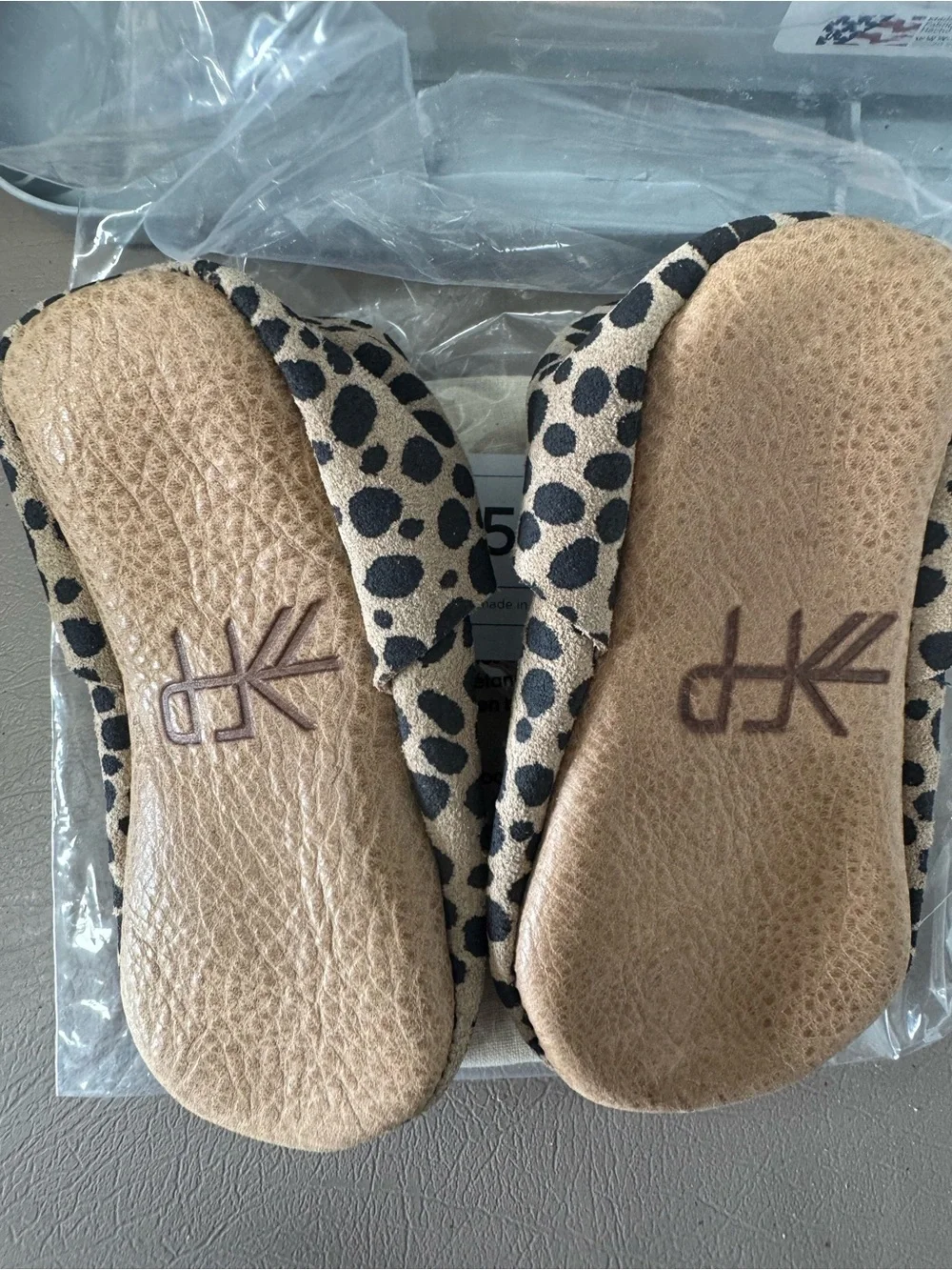 Freshly Picked Cheetah Print Baby T-Bar Moccasins - Tan & Black